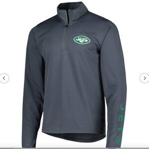NWT Men's MSX by Michael Strahan Charcoal New York Jets Half-Zip Pullover XL
